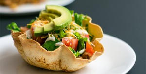 Ensalada tipo taco con pico de gallo