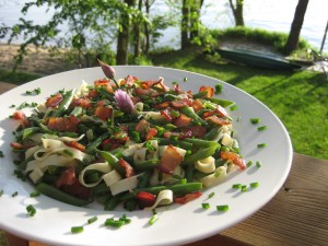 Fettuccini a la Genovesa, ¡rico y light!
