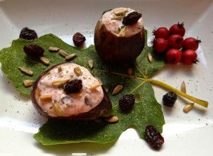 Higos rellenos de queso azul