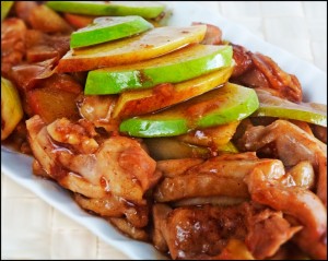 Jugoso Pollo a la Manzana