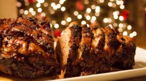 Pierna adobada para navidad