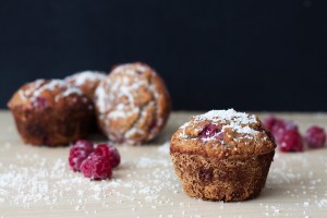 Muffins de Almendras, coco y frambuesa