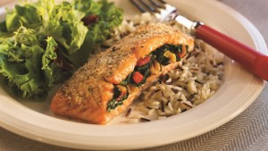 Salmón relleno de Espinacas