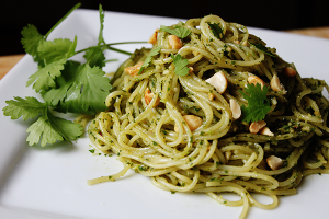 Pasta al pesto de Aguacate