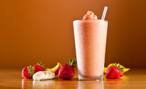 Batido de fresas y melón