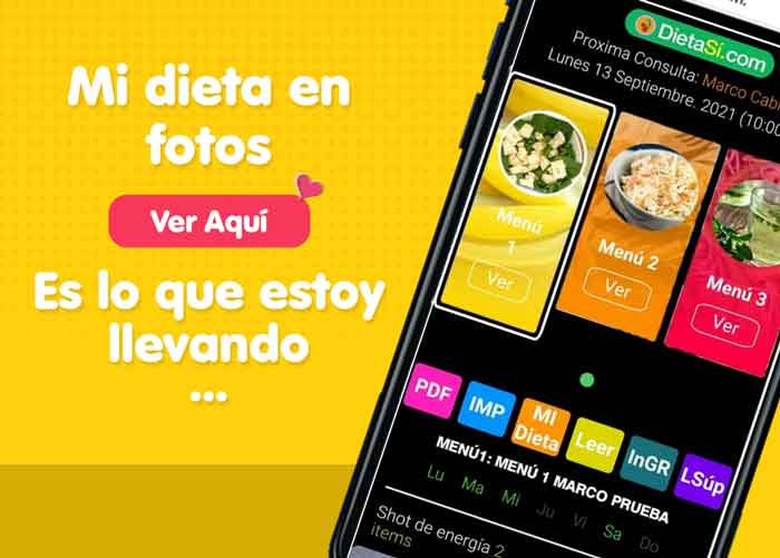 Diet in photos, Nutritionist In CDMX Xola